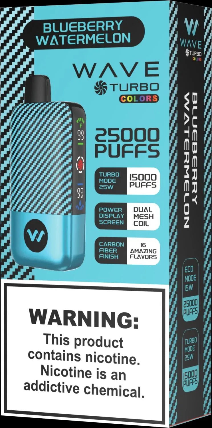 WAVE TURBO BLUEBERRY WATERMELON DE 25000PUFF