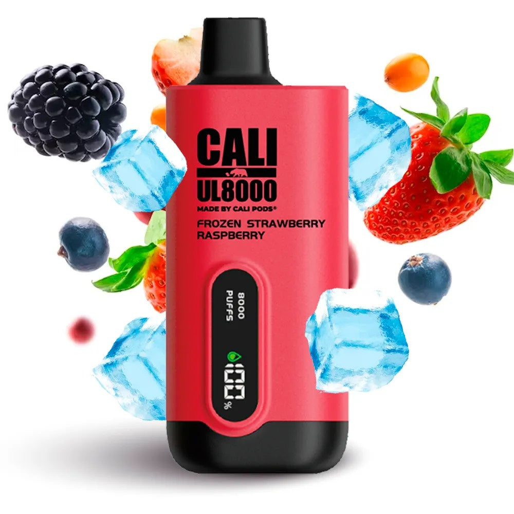 CALI BARS UL8000 FROZEN STRAWBERRY RASPBERRY