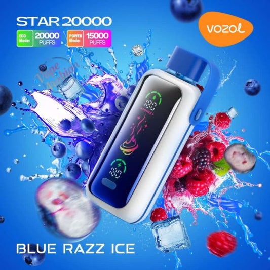 VOZOL STAR X BLUE RAZZ ICE DE  20000PUFF