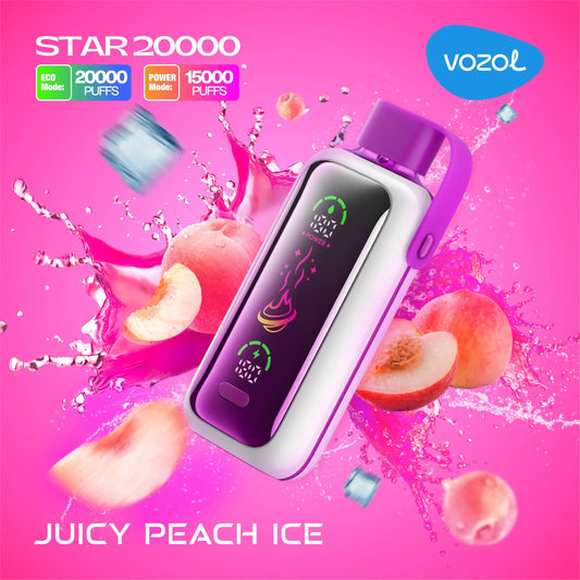 VOZOL STAR X JUICY PEACH ICE DE 20000PUFF