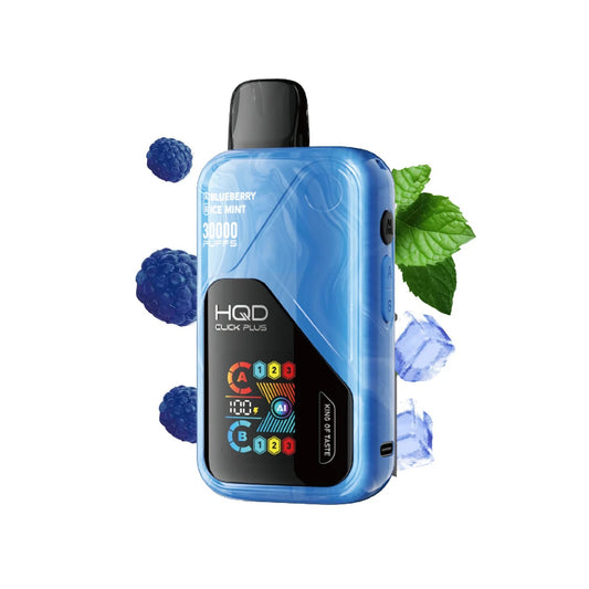 HQD CLICK PLUS BLUEBERRY ICE MINT DE 30000 PUFF